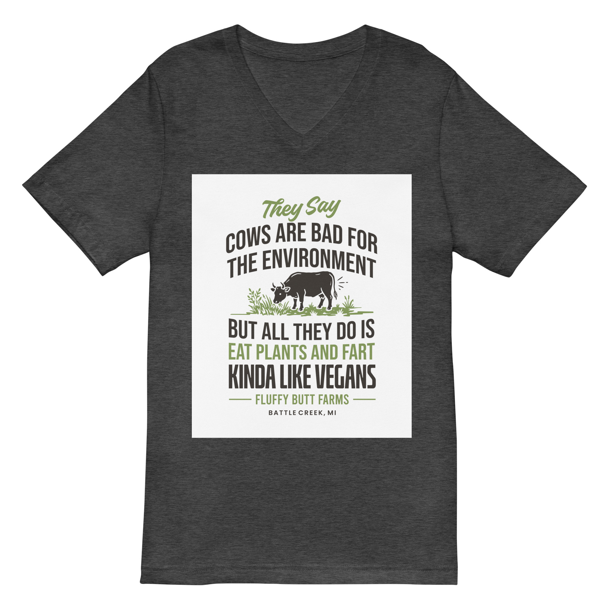 Unisex Short Sleeve V-Neck T-Shirt - Image 5