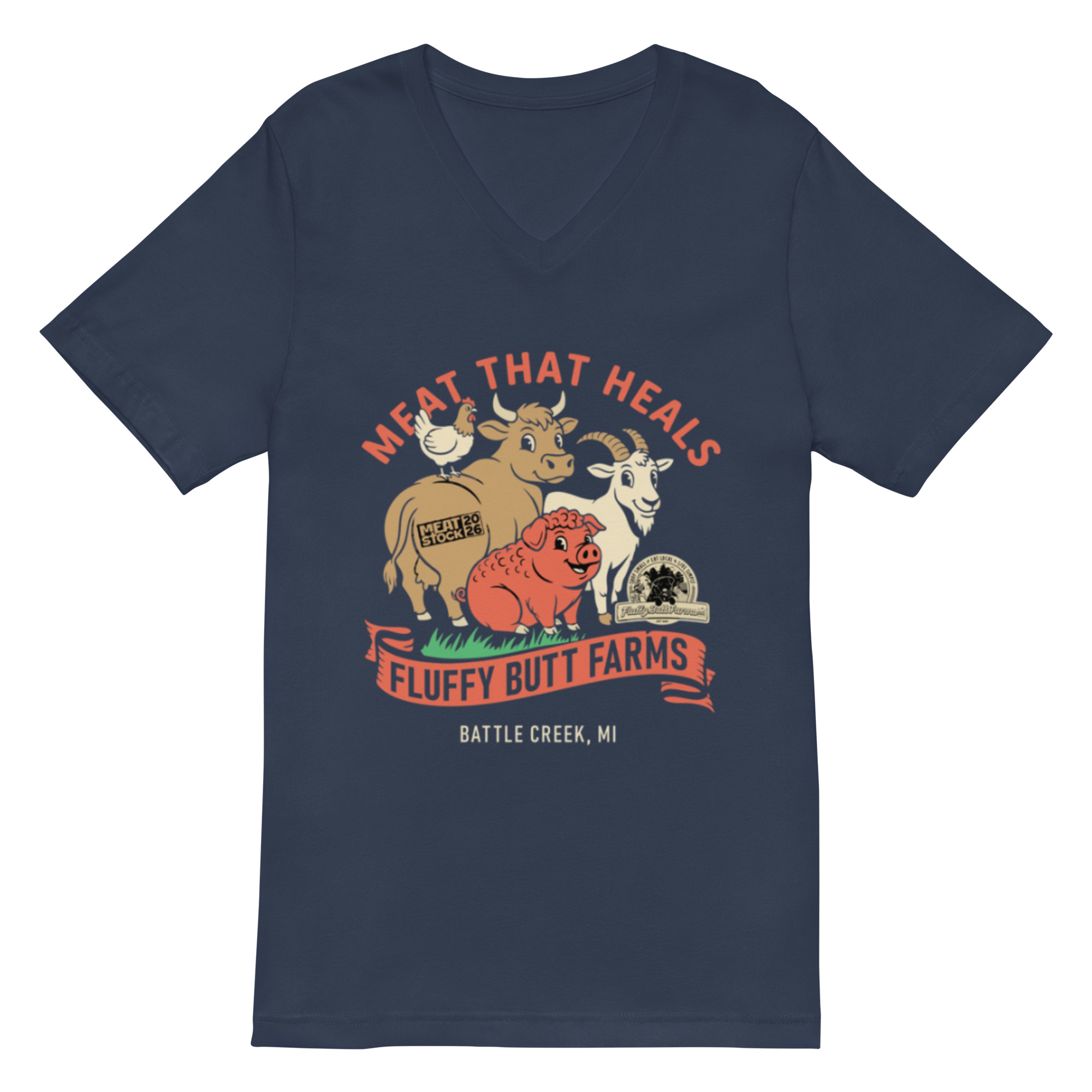 Unisex Short Sleeve V-Neck T-Shirt - Image 6