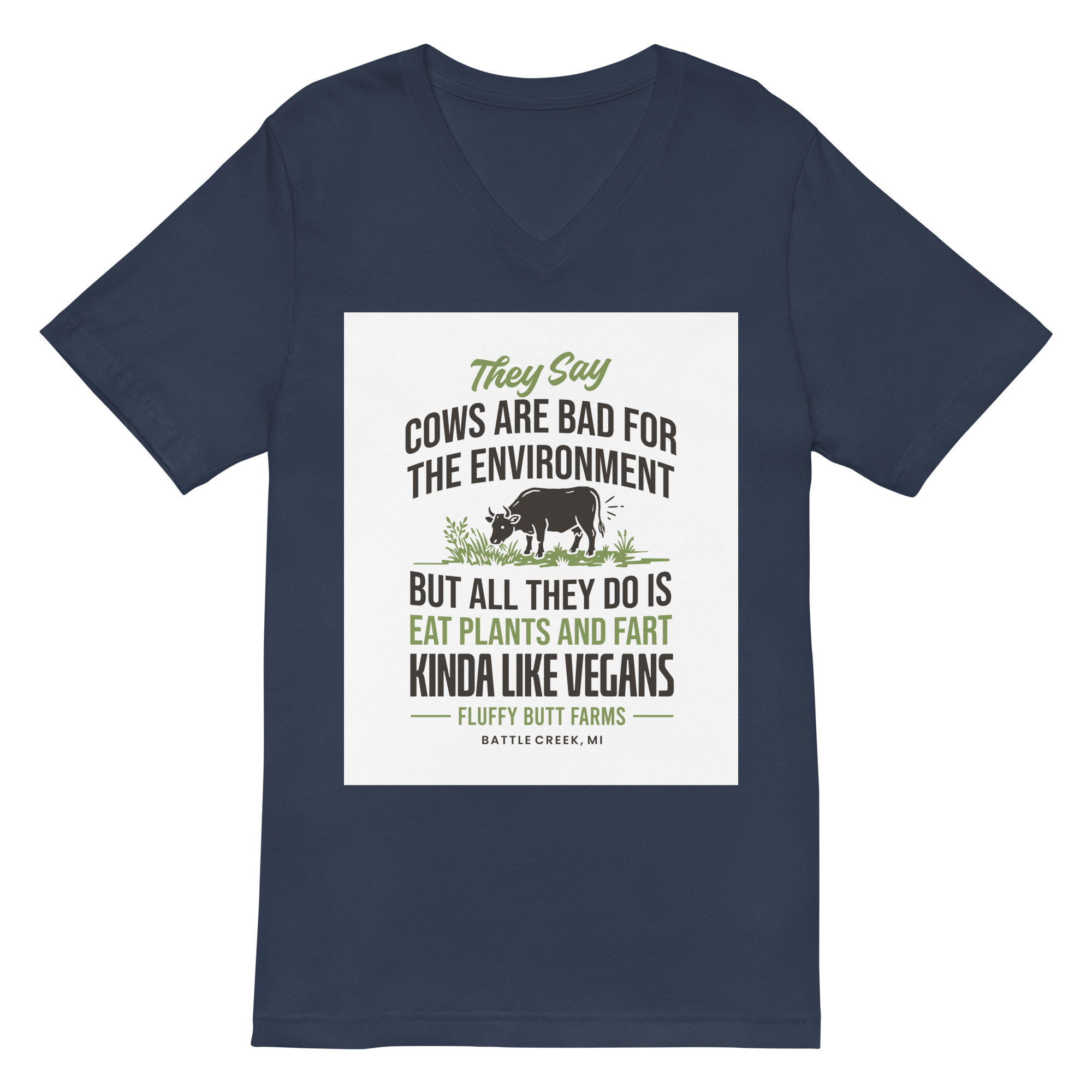 Unisex Short Sleeve V-Neck T-Shirt - Image 6