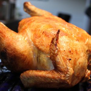 Pasture-raised whole Freedom Ranger chicken from Fluffy Butt Farms